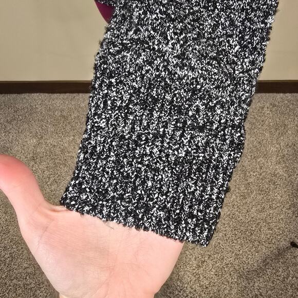 Women's LOFT Black & White Open Front Sweater Cardigan | Size Large - Picture 6 of 10